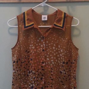 Sheer sleeveless blouse